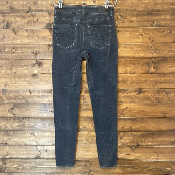 American Eagle Super Stretch Corduroy Skinny - Size 0 Regular - Charcoal - Picture 2 of 5